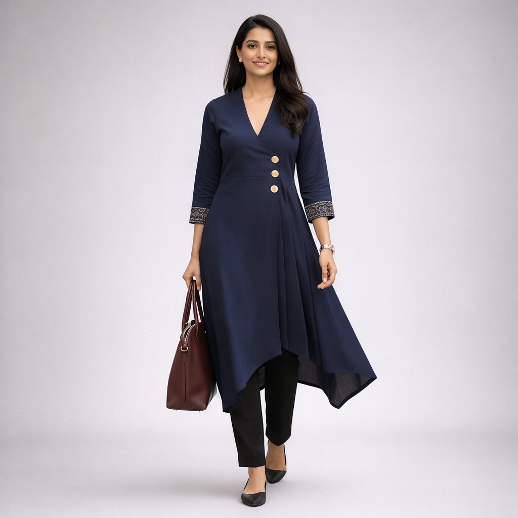 Navy Blue Kurta Wear