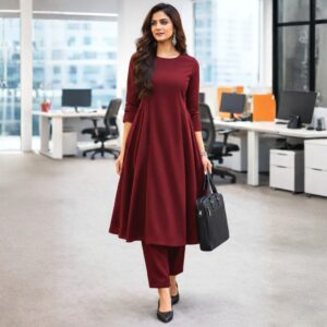 Maroon Elegance Kurta Set